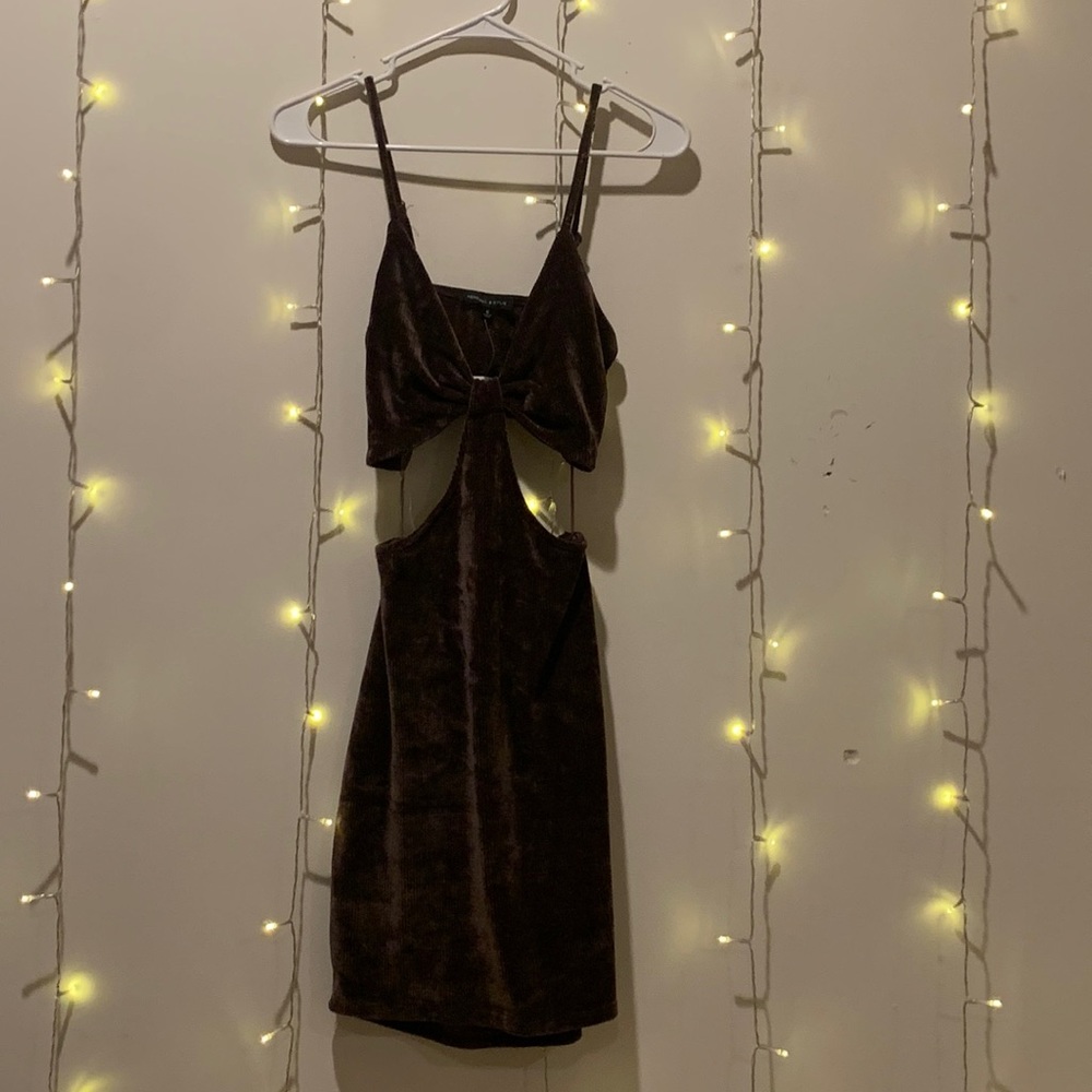 NEW with tags. Size small cutout dress. Chestnut brown. Super soft